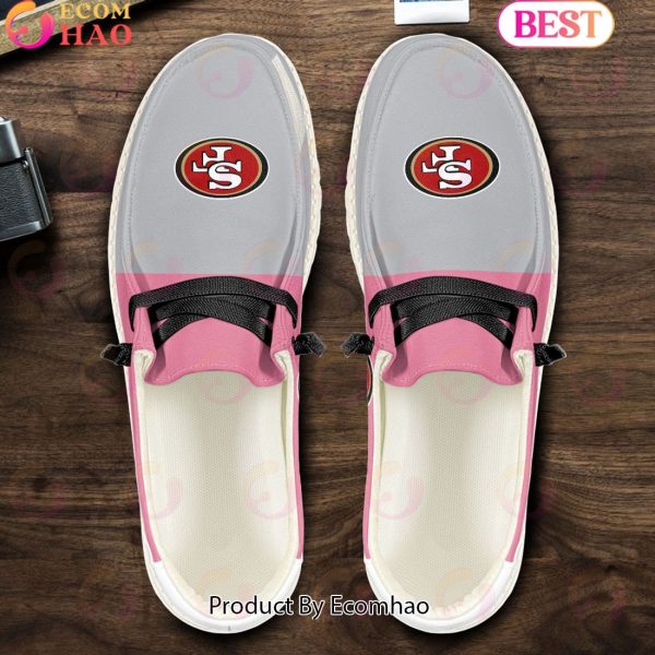 NFL San Francisco 49ers Pink Hey Due Shoes Custom Name Perfect Gift