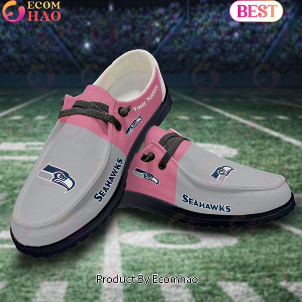 NFL Seattle Seahawks Pink Hey Due Shoes Custom Name Perfect Gift