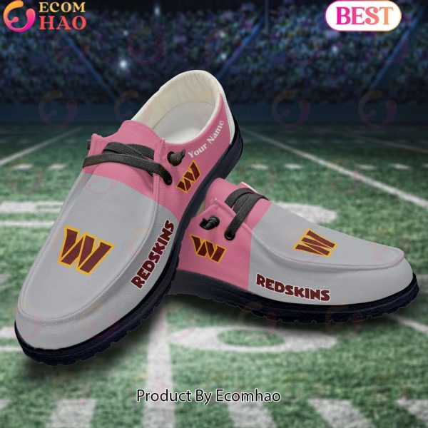 NFL Washington Commanders Pink Hey Due Shoes Custom Name Perfect Gift
