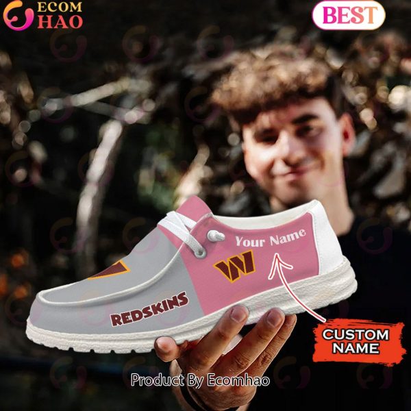 NFL Washington Commanders Pink Hey Due Shoes Custom Name Perfect Gift