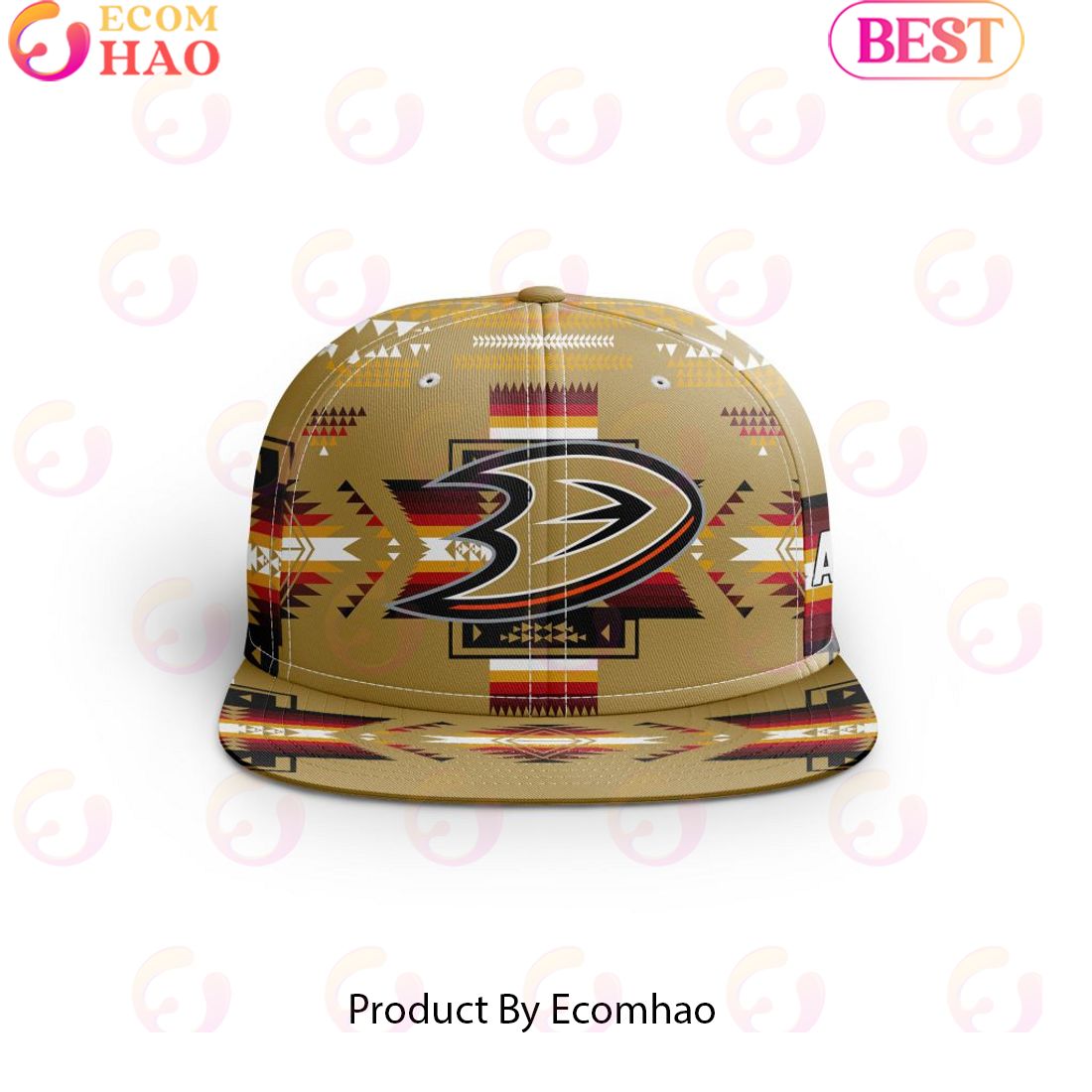 NHL Anaheim Ducks Special Snapback With Native Pattern Design Cap