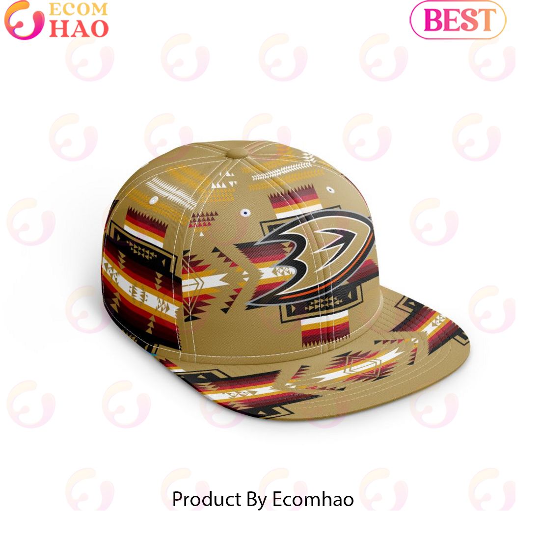 NHL Anaheim Ducks Special Snapback With Native Pattern Design Cap