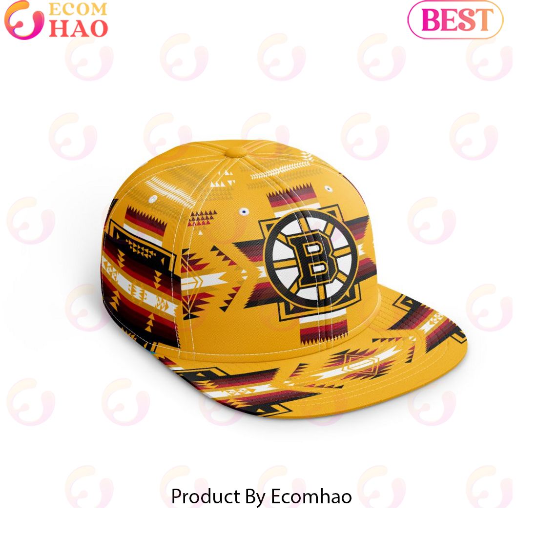 NHL Boston Bruins Special Snapback With Native Pattern Design Cap