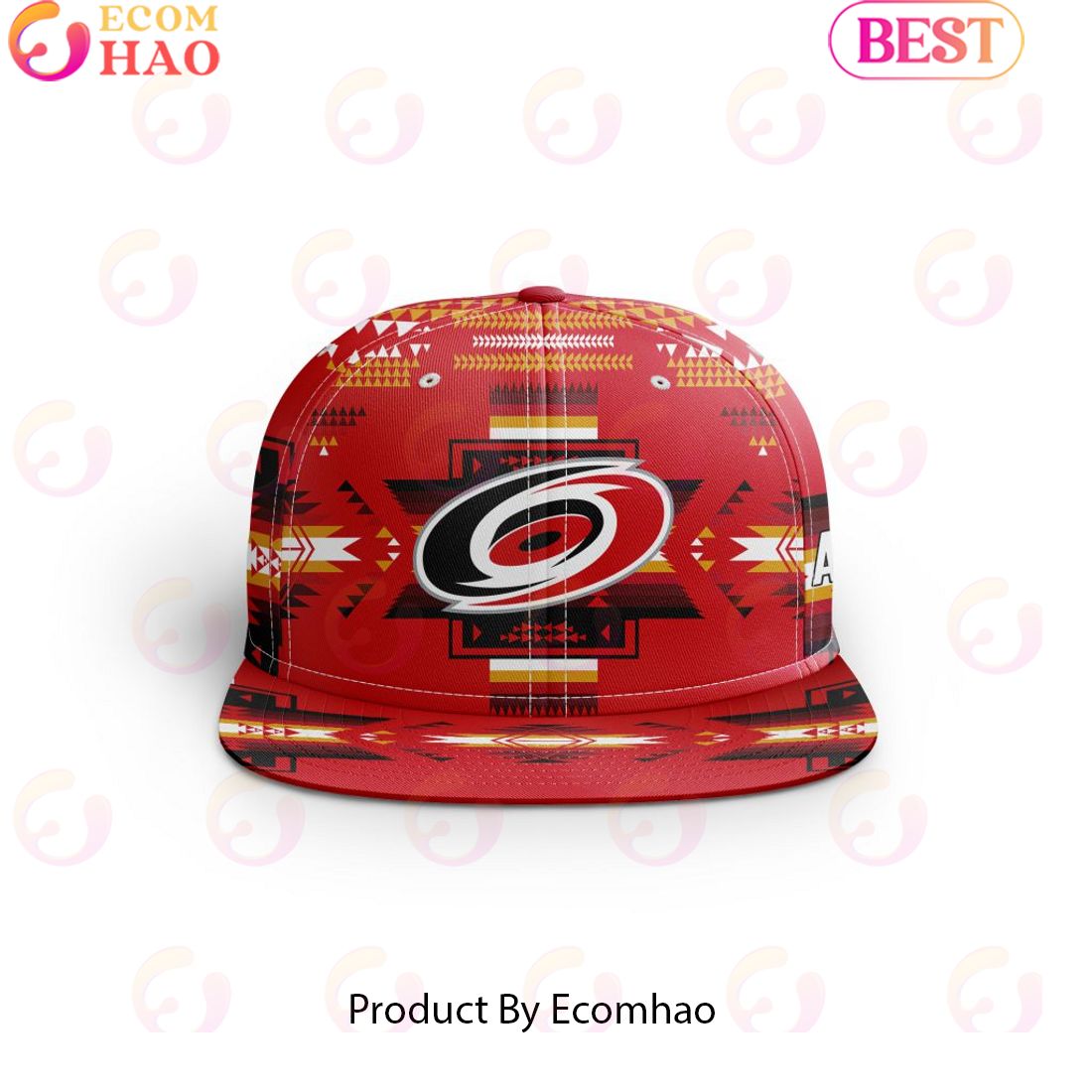 NHL Carolina Hurricanes Special Snapback With Native Pattern Design Cap