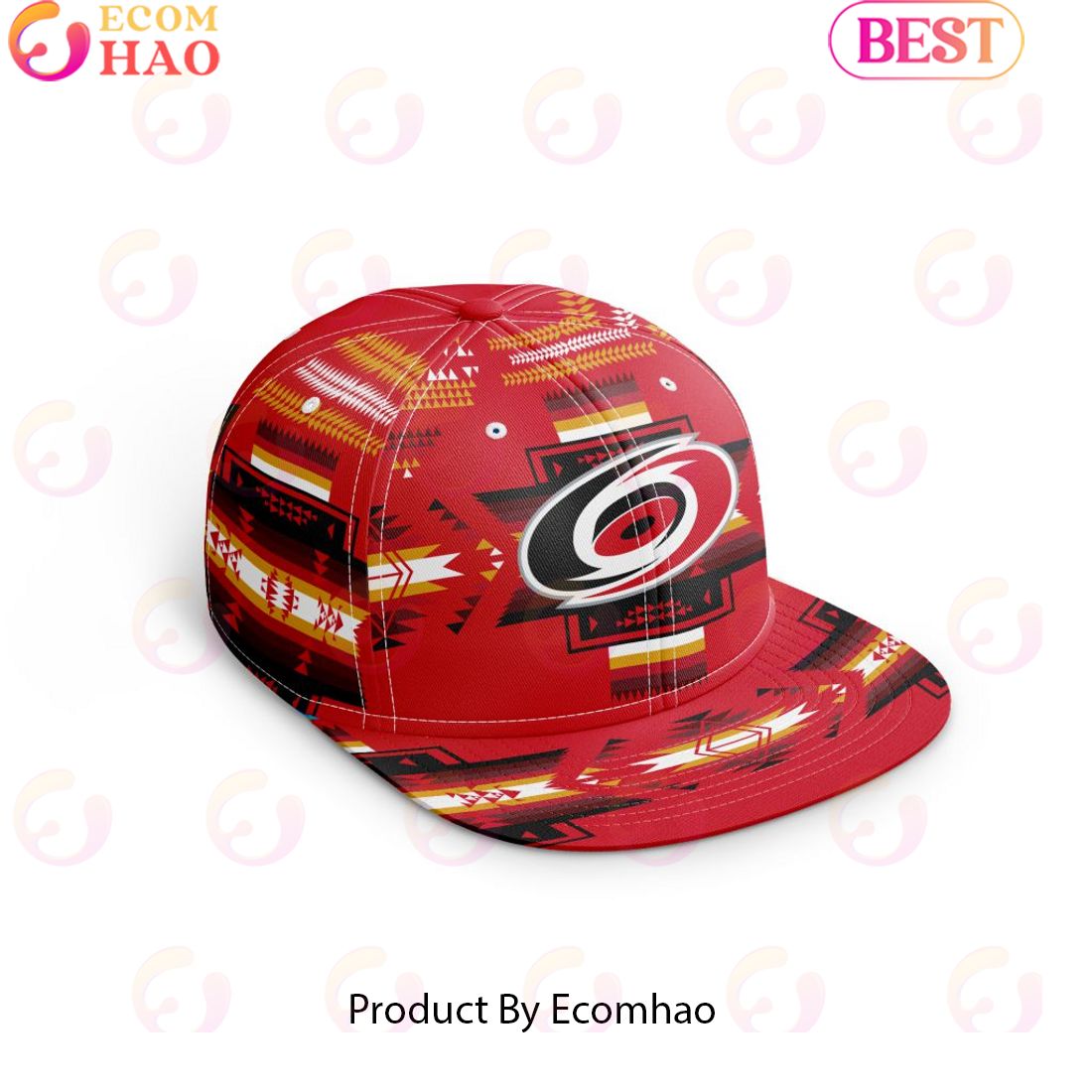 NHL Carolina Hurricanes Special Snapback With Native Pattern Design Cap