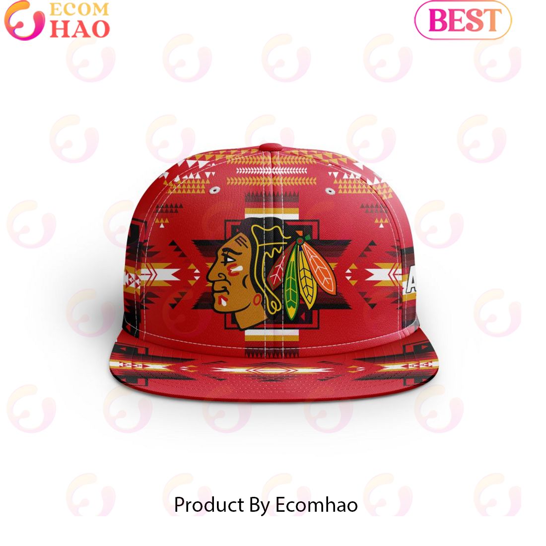 NHL Chicago Blackhawks Special Snapback With Native Pattern Design Cap