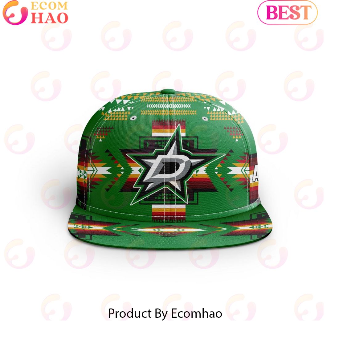 NHL Dallas Stars Special Snapback With Native Pattern Design Cap