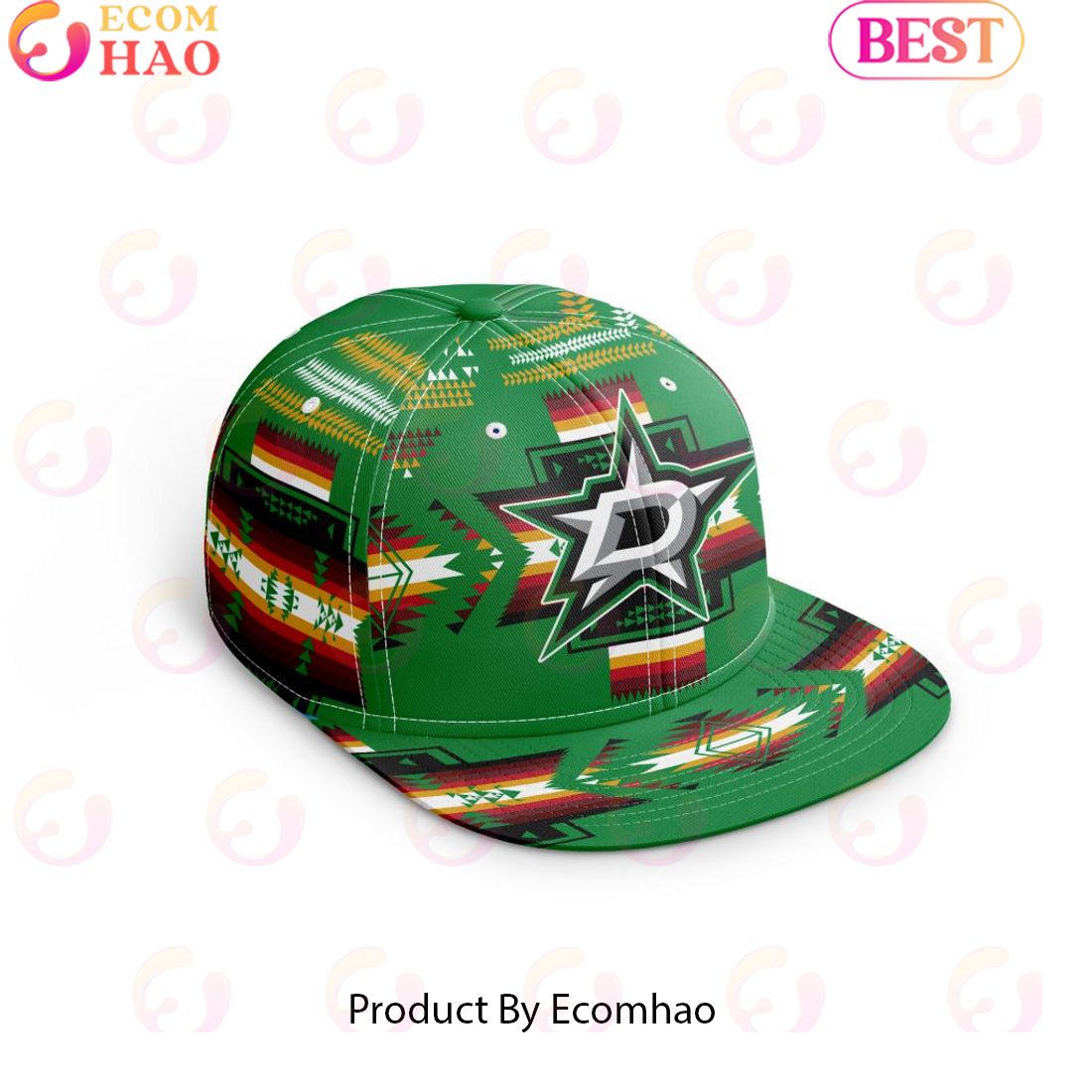 NHL Dallas Stars Special Snapback With Native Pattern Design Cap