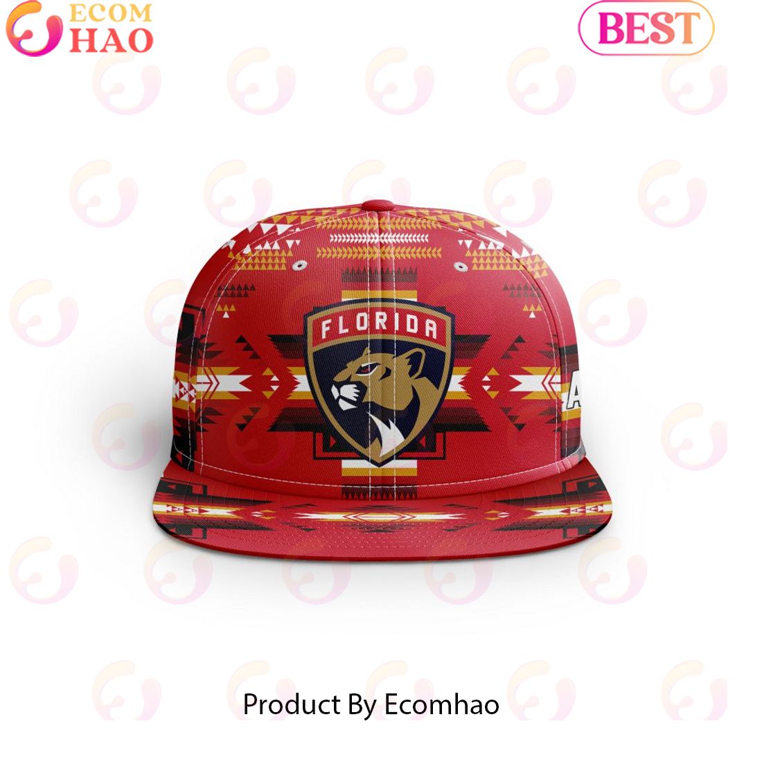 NHL Florida Panthers Special Snapback With Native Pattern Design Cap