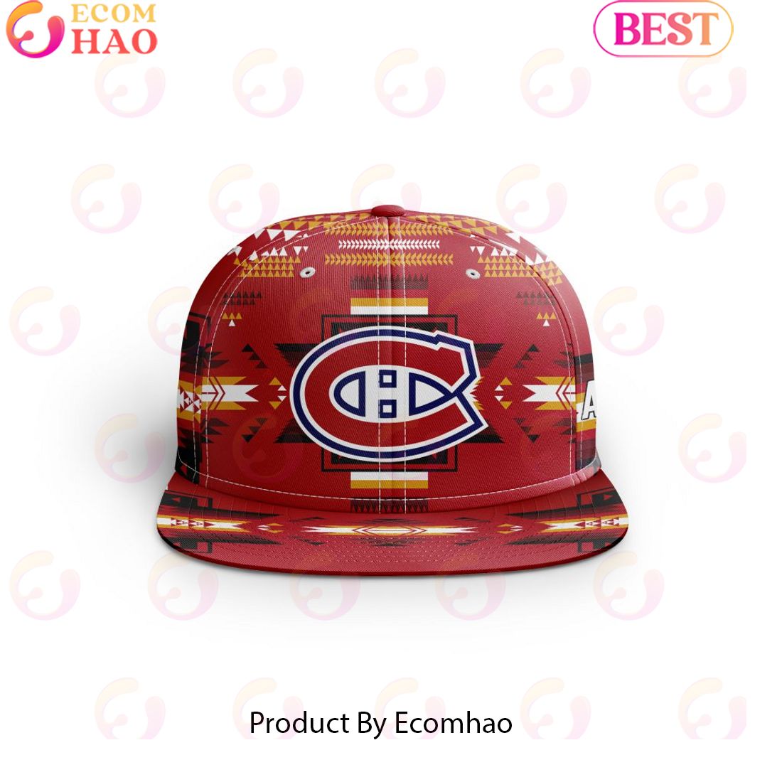 NHL Montreal Canadiens Special Snapback With Native Pattern Design Cap