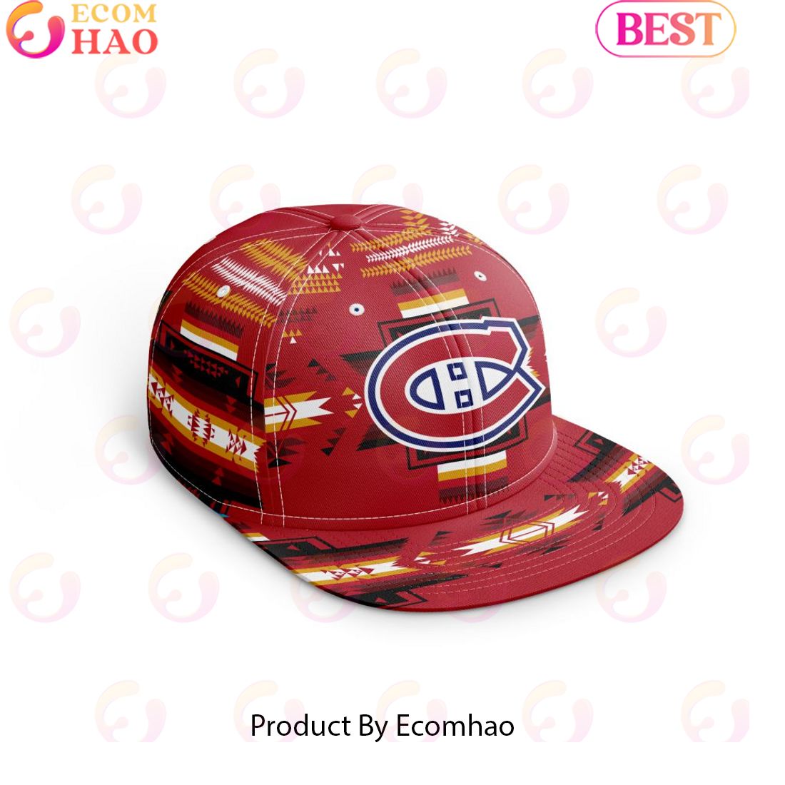 NHL Montreal Canadiens Special Snapback With Native Pattern Design Cap