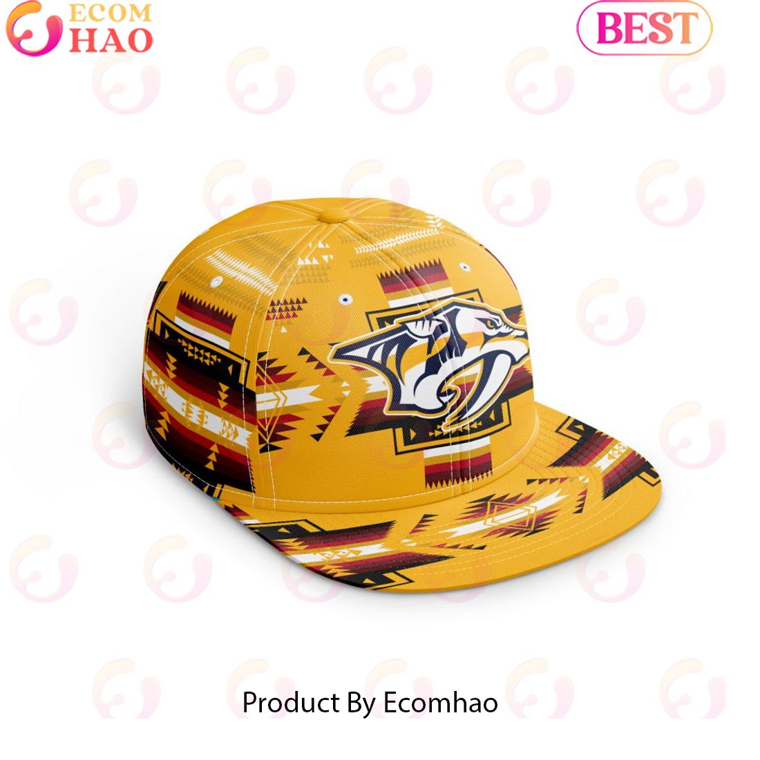 NHL Nashville Predators Special Snapback With Native Pattern Design Cap