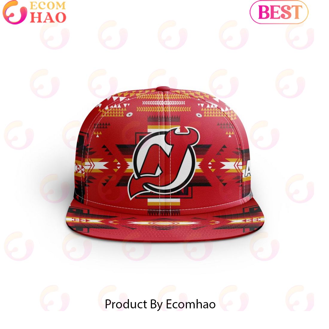 NHL New Jersey Devils Special Snapback With Native Pattern Design Cap