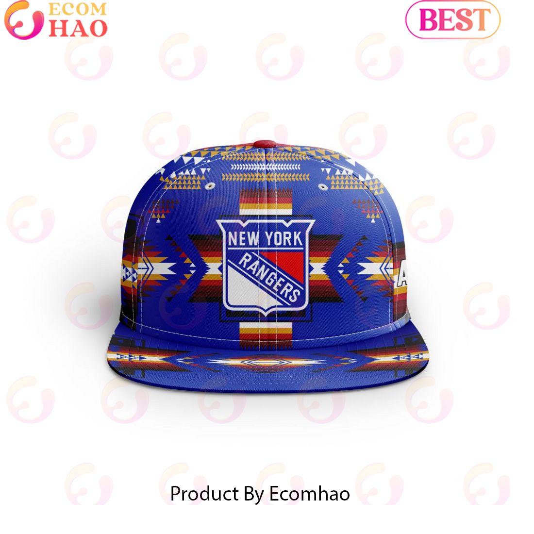 NHL New York Rangers Special Snapback With Native Pattern Design Cap