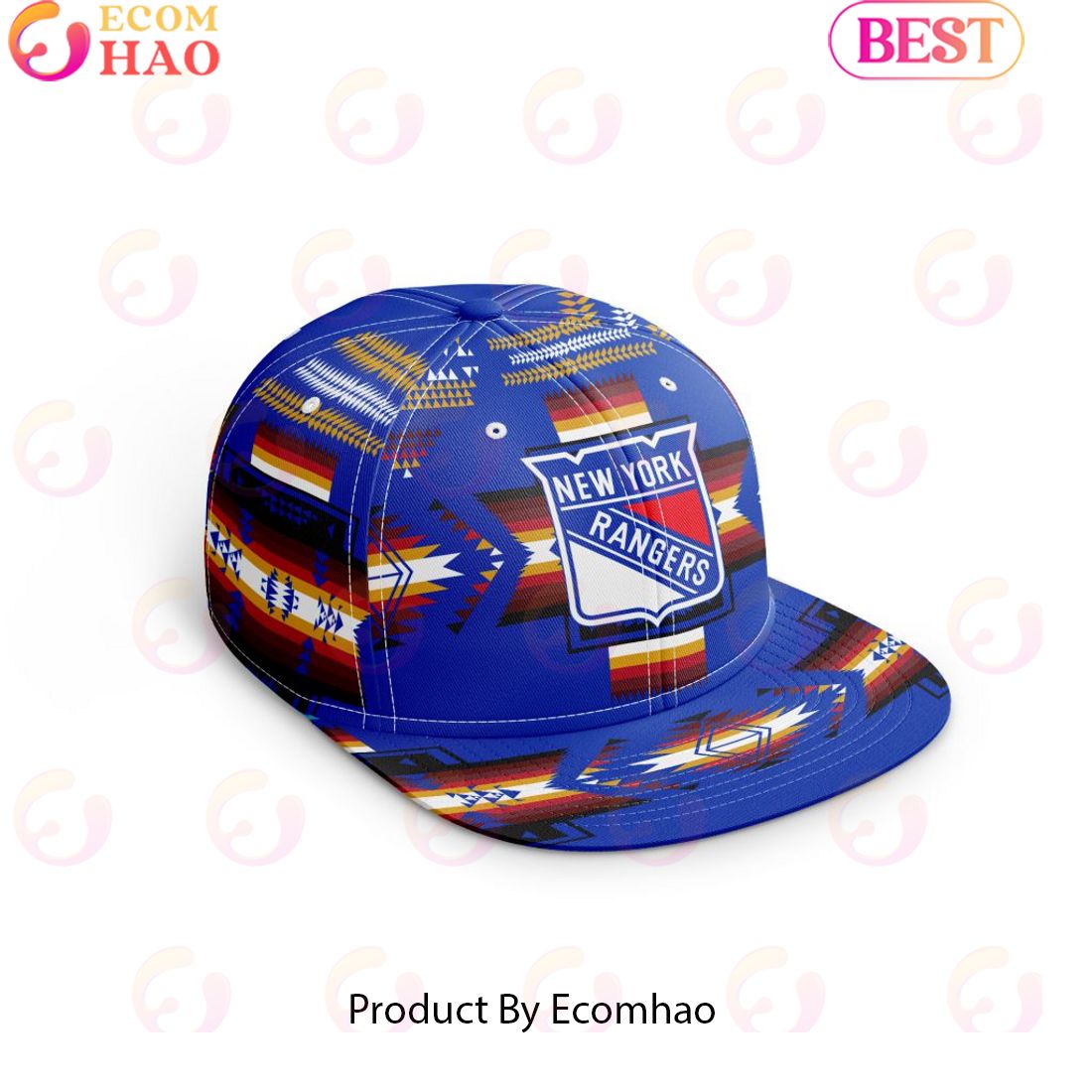 NHL New York Rangers Special Snapback With Native Pattern Design Cap