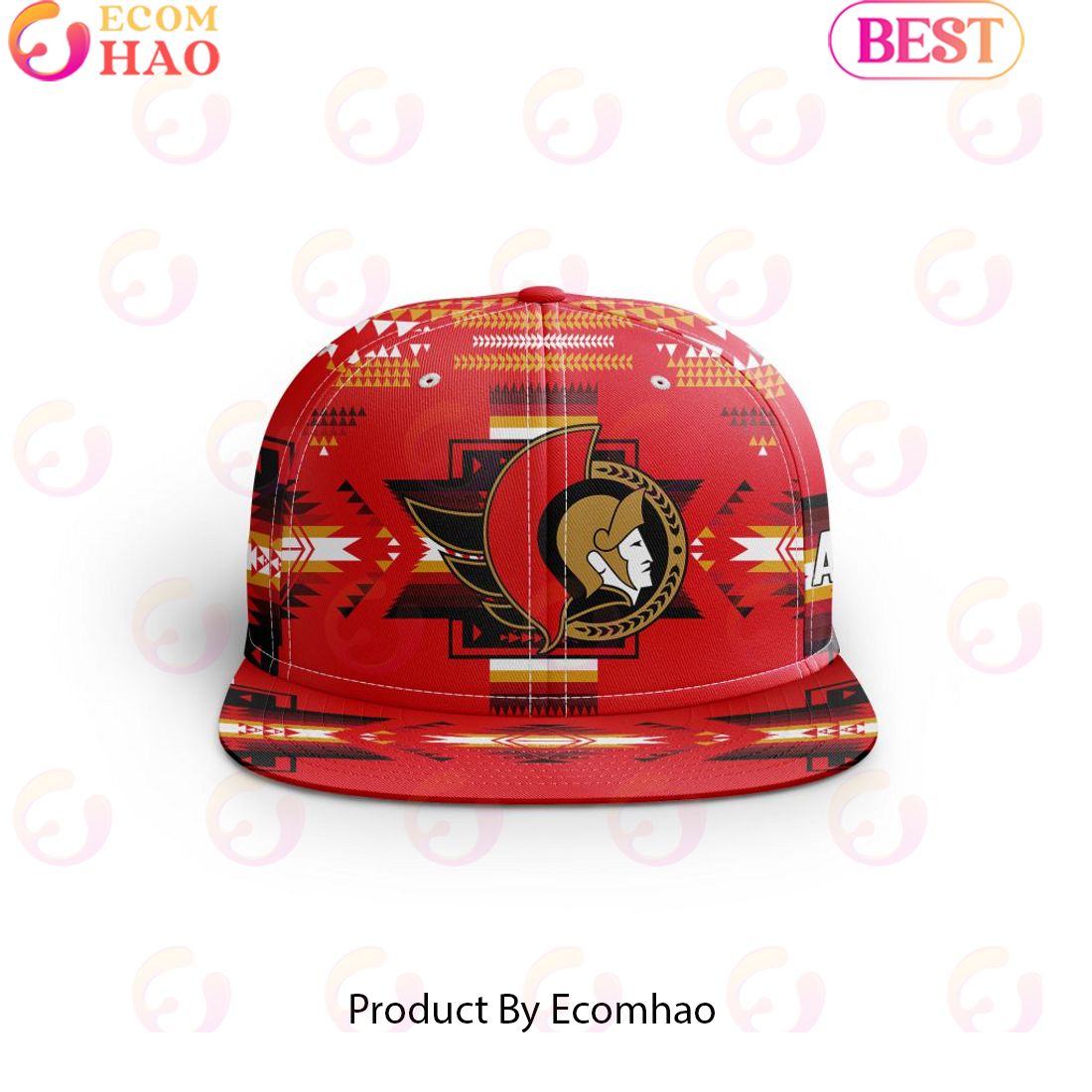 NHL Ottawa Senators Special Snapback With Native Pattern Design Cap