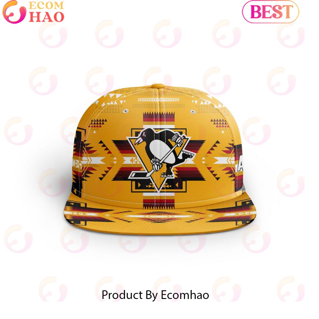 NHL Pittsburgh Penguins Special Snapback With Native Pattern Design Cap