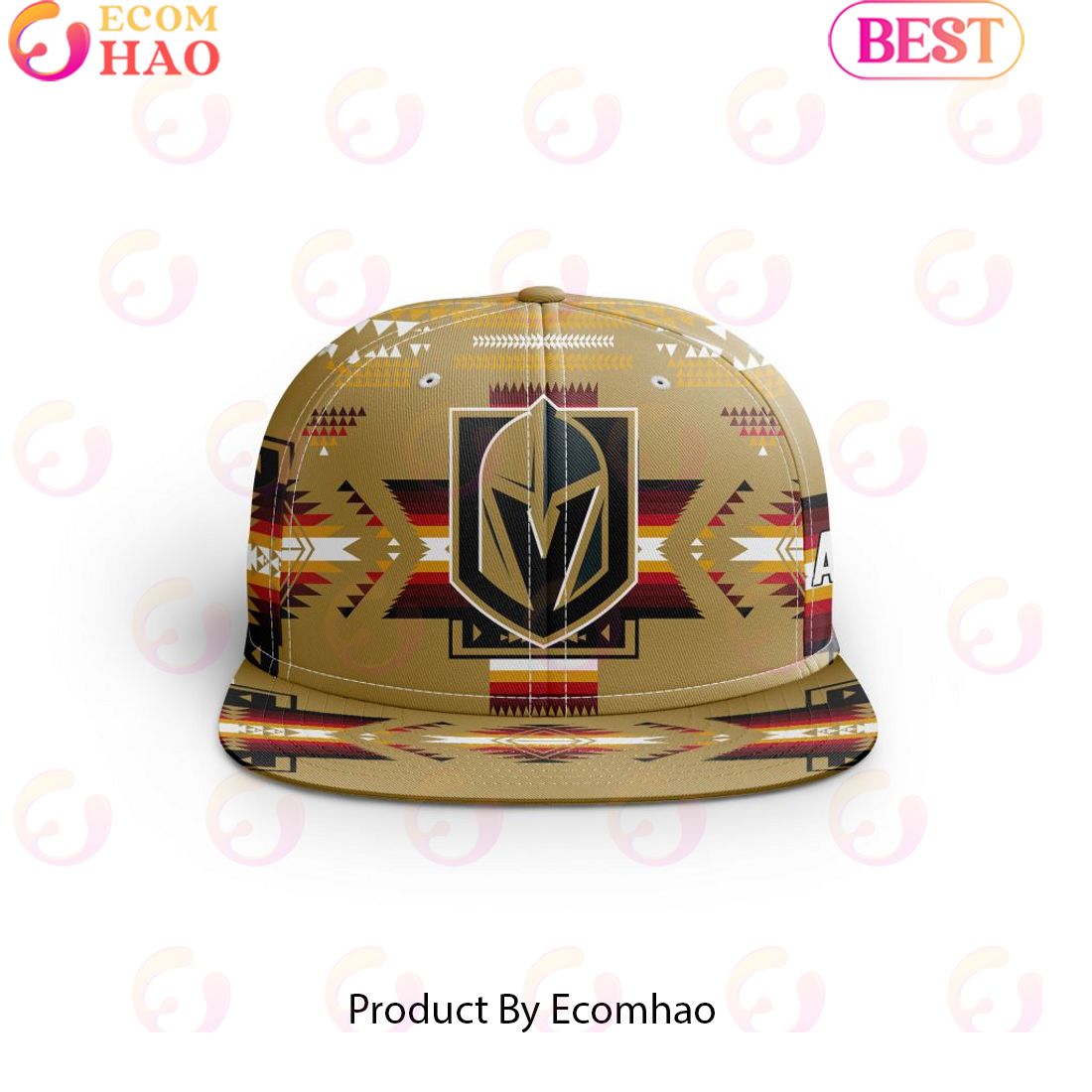 NHL Vegas Golden Knights Special Snapback With Native Pattern Design Cap