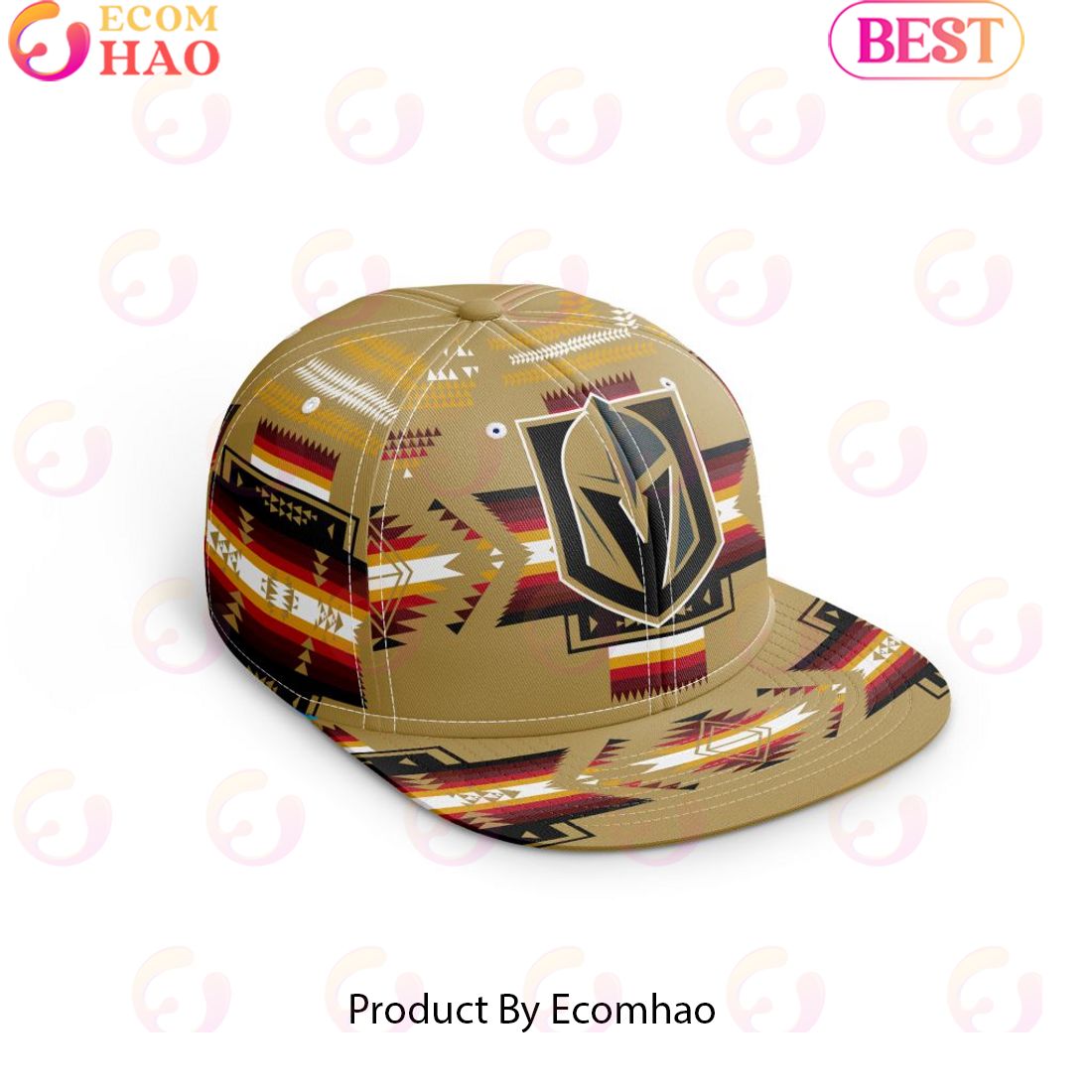 NHL Vegas Golden Knights Special Snapback With Native Pattern Design Cap