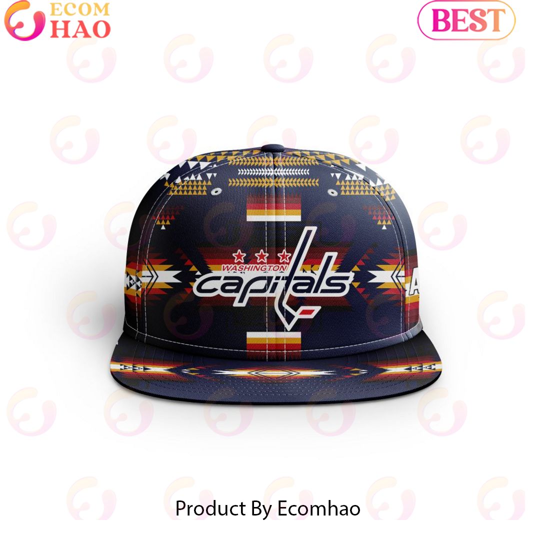 NHL Washington Capitals Special Snapback With Native Pattern Design Cap