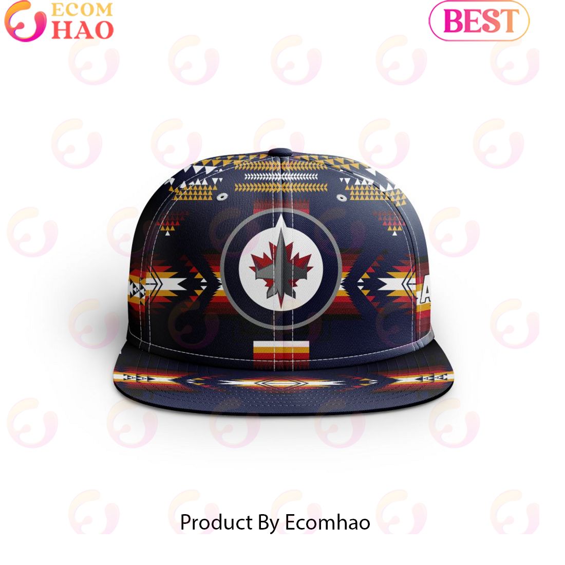 NHL Winnipeg Jets Special Snapback With Native Pattern Design Cap