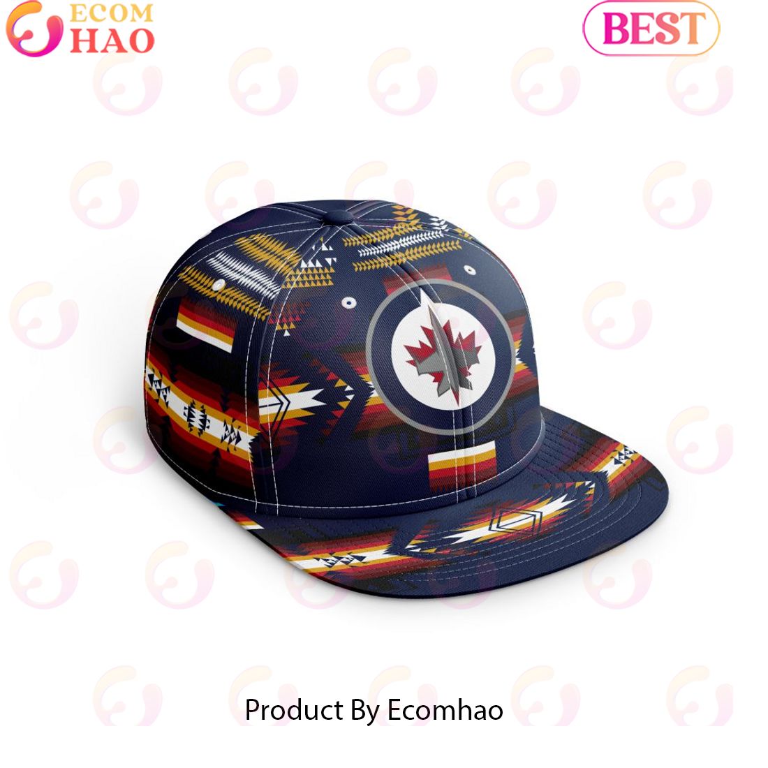 NHL Winnipeg Jets Special Snapback With Native Pattern Design Cap