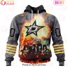 Personalized Columbus Blue Jackets Special Mix KISS Band Design 3D Hoodie Personalized Columbus Blue Jackets Special Mix KISS Band Design 3D Hoodie