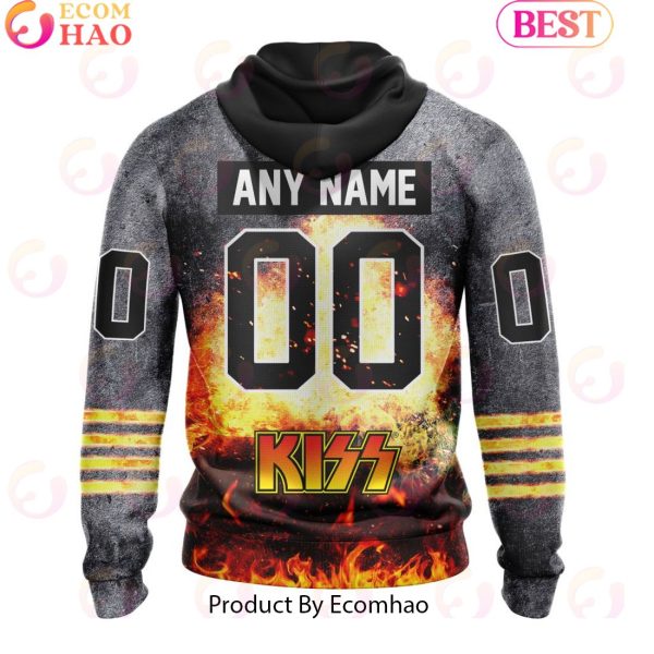 Personalized Winnipeg Jets Special Mix KISS Band Design 3D Hoodie