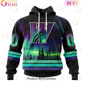 Personalized Calgary Wranglers Special Design With Northern Lights 3D Hoodie Personalized Calgary Wranglers Special Design With Northern Lights 3D Hoodie