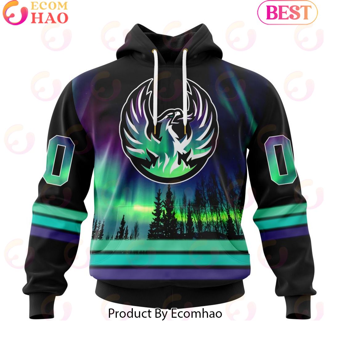 Personalized Coachella Valley Firebirds Special Design With Northern Lights 3D Hoodie