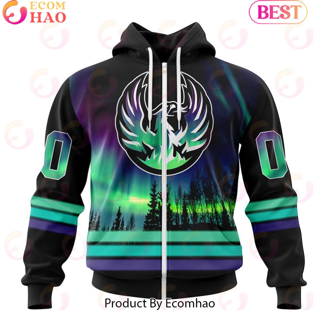 Personalized Coachella Valley Firebirds Special Design With Northern Lights 3D Hoodie