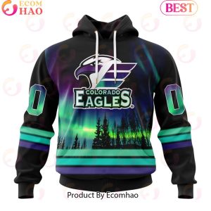 Personalized Colorado Eagles Special Design With Northern Lights 3D Hoodie