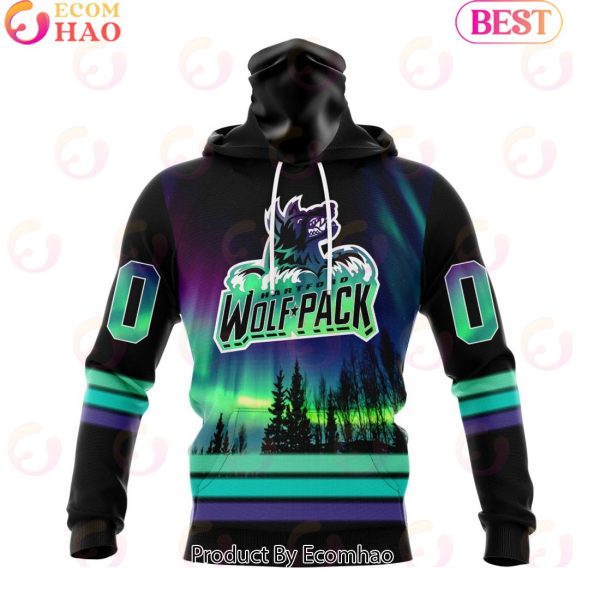 Personalized Hartford Wolf Pack Special Design With Northern Lights 3D Hoodie