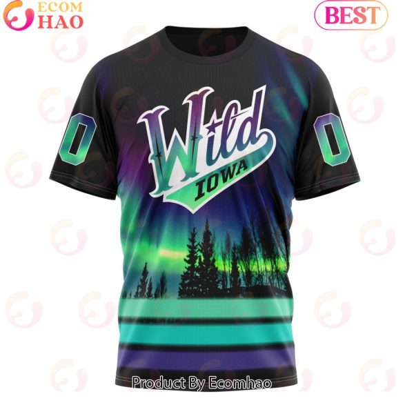Personalized Iowa Wild Special Design With Northern Lights 3D Hoodie