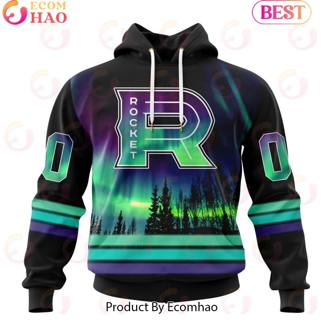 Personalized Laval Rocket Special Design With Northern Lights 3D Hoodie