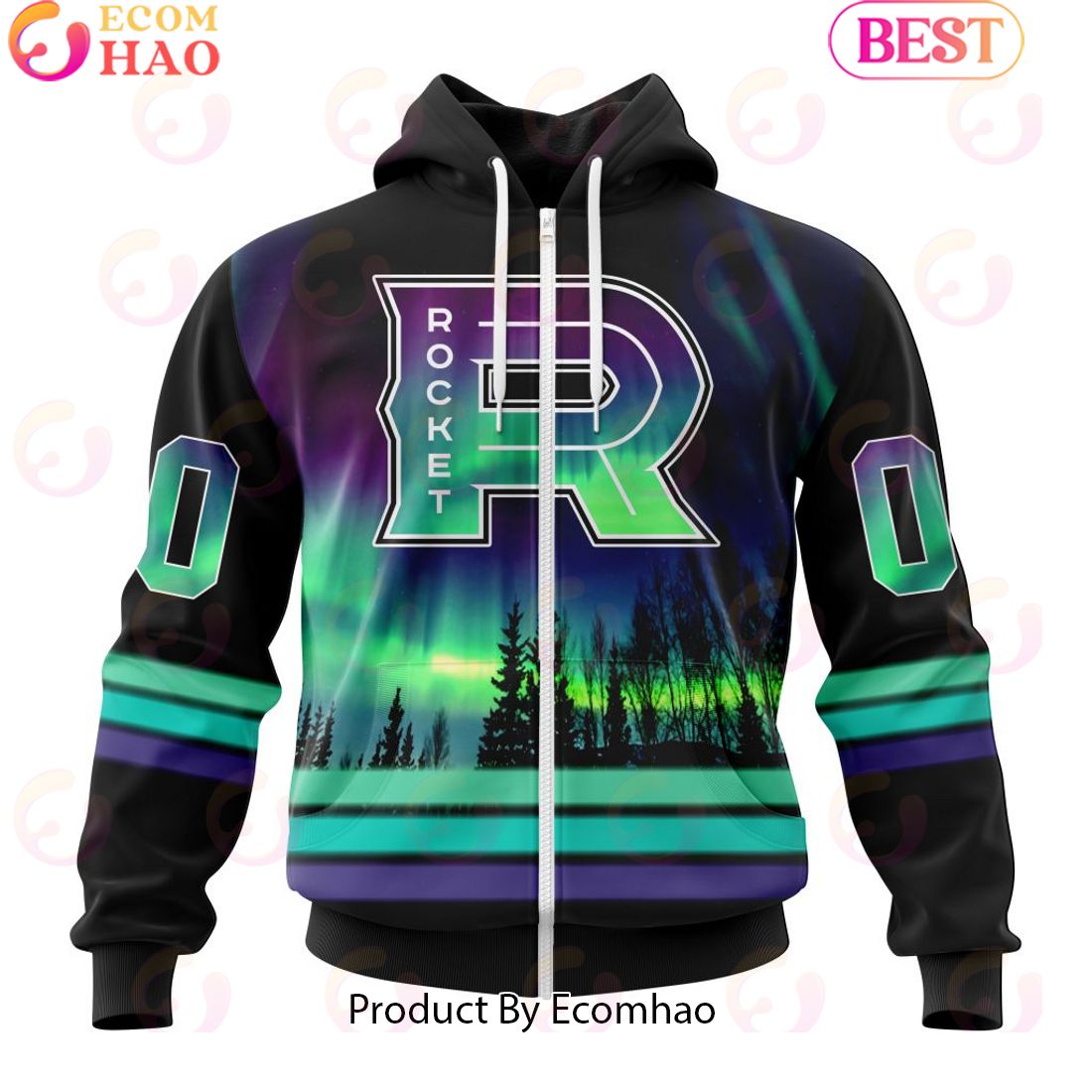 Personalized Laval Rocket Special Design With Northern Lights 3D Hoodie