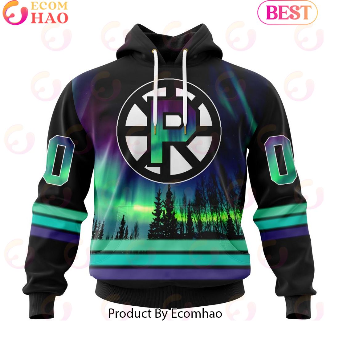 Personalized Providence Bruins Special Design With Northern Lights 3D Hoodie