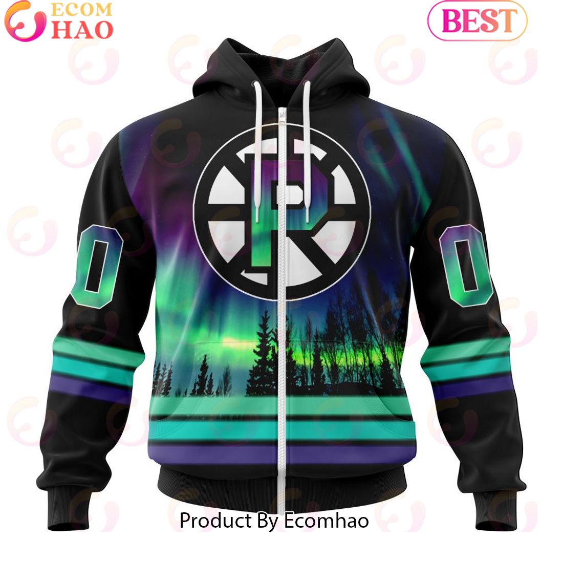 Personalized Providence Bruins Special Design With Northern Lights 3D Hoodie