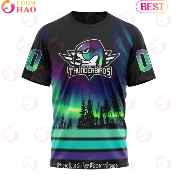Personalized Springfield Thunderbirds Special Design With Northern Lights 3D Hoodie