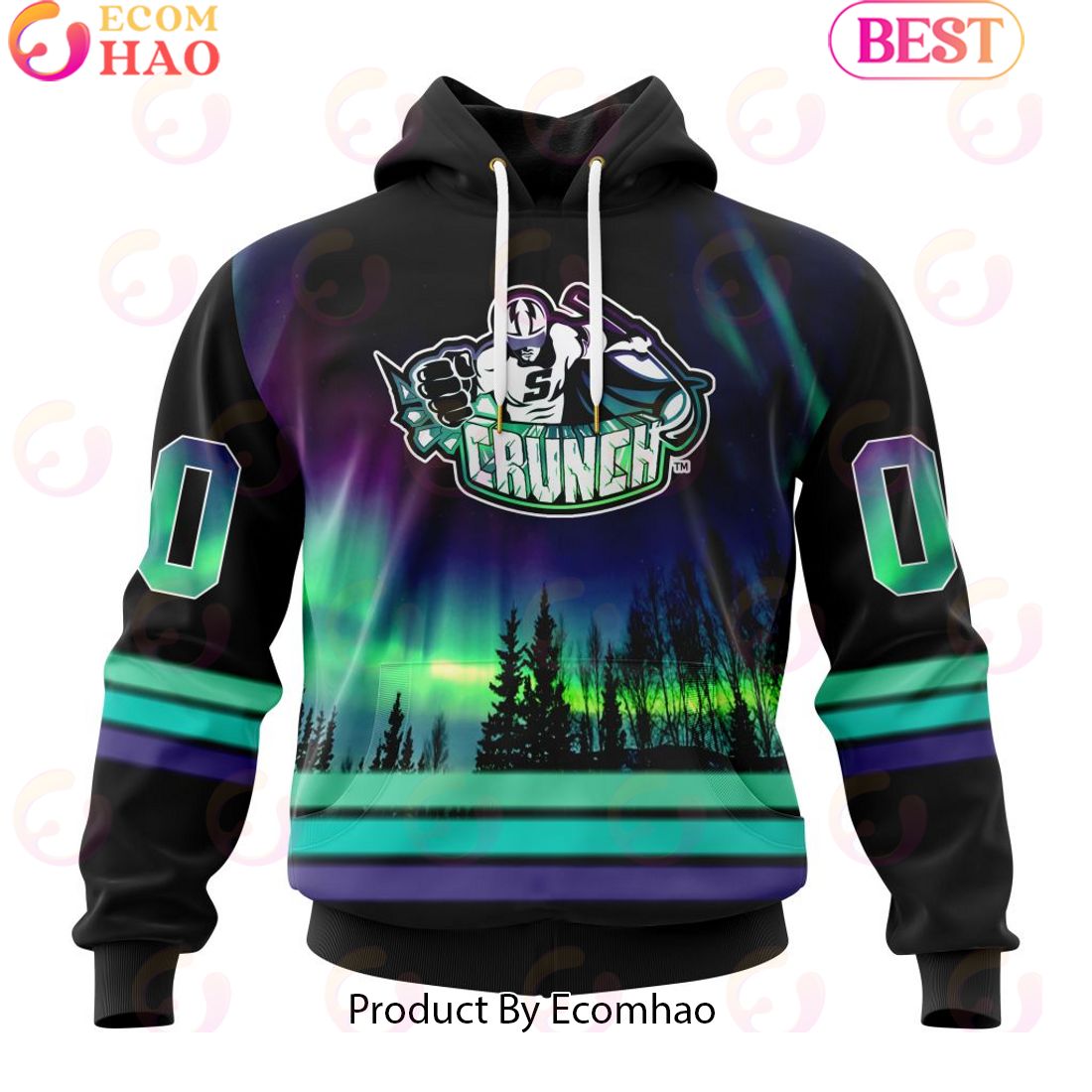 Personalized Syracuse Crunch Special Design With Northern Lights 3D Hoodie