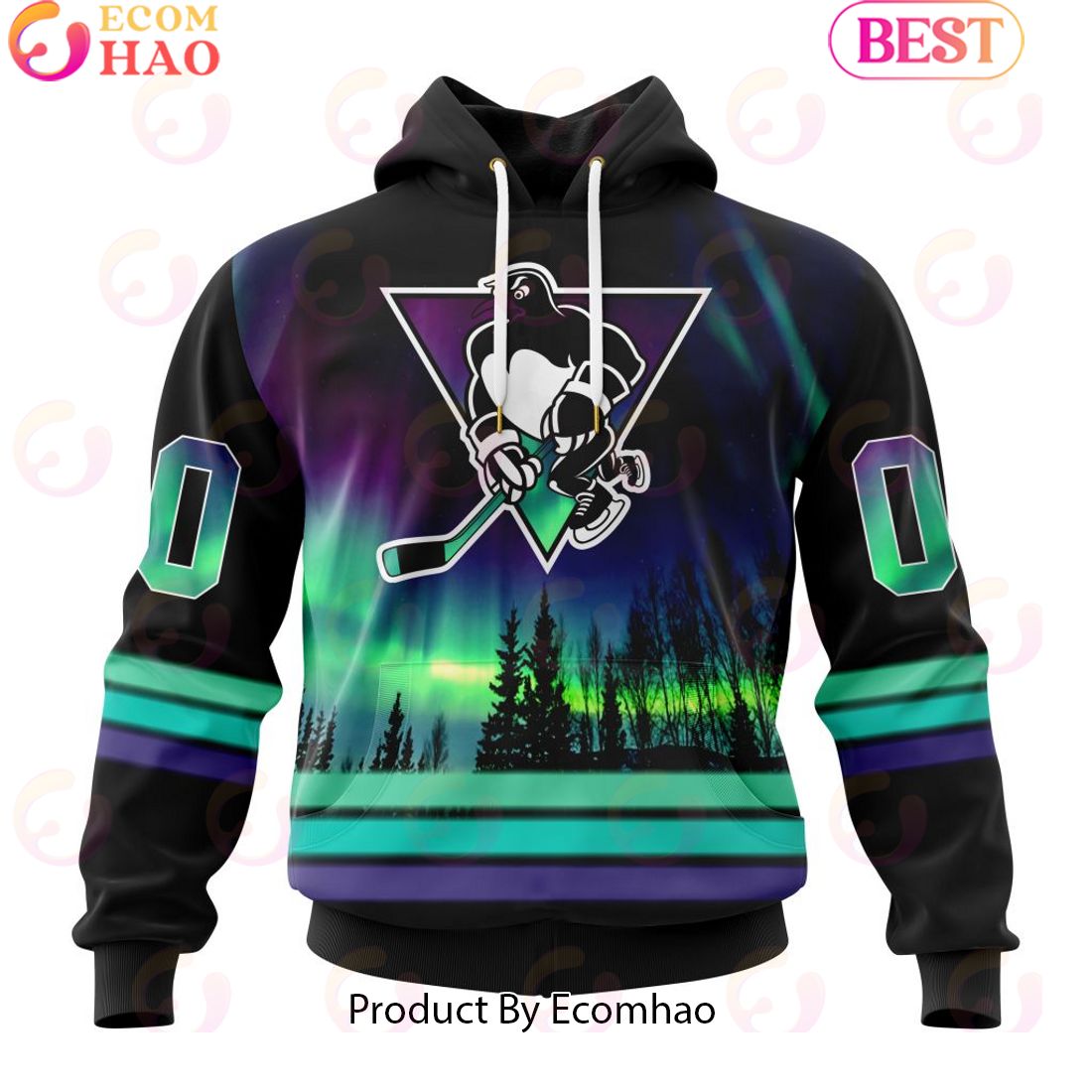 Personalized Tucson Roadrunners Special Design With Northern Lights 3D Hoodie