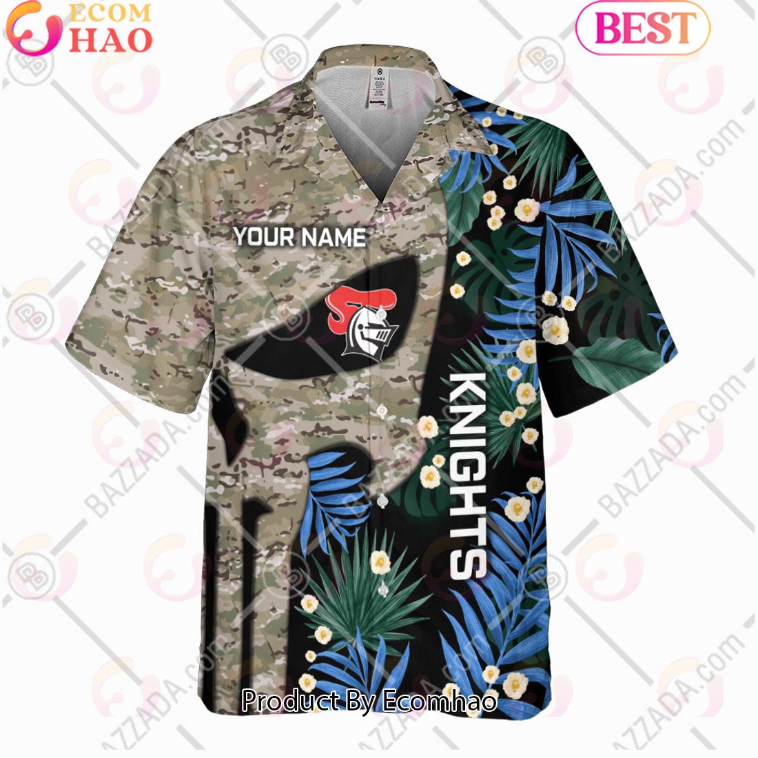 Personalized NRL New Zealand Warriors Punisher Movies Design Hawaiian Shirt