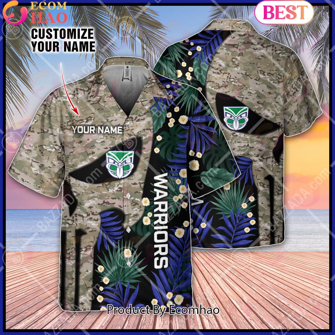 Personalized NRL Newcastle Knights Punisher Movies Design Hawaiian Shirt