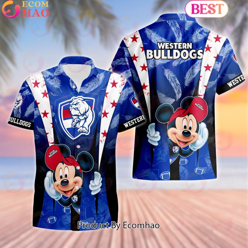 Mickey Mouse Disney AFL Western Bulldogs Hawaiian Shirt