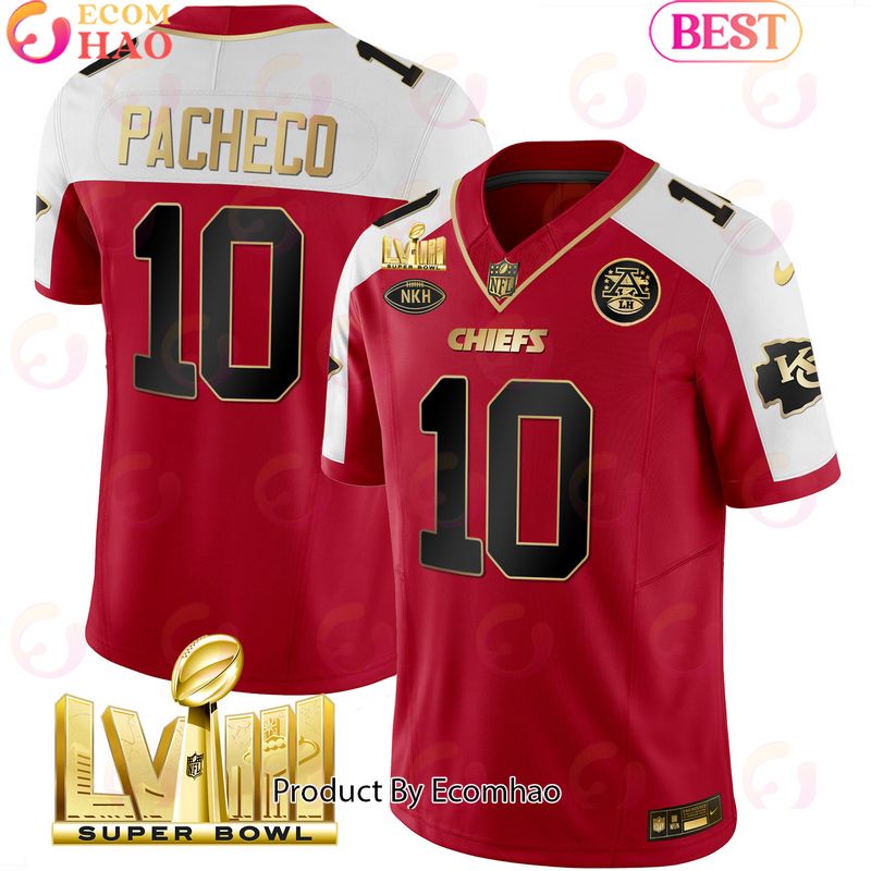 Men’s Chiefs Super Bowl LVIII Isiah Pacheco Red Alternate Football Jersey