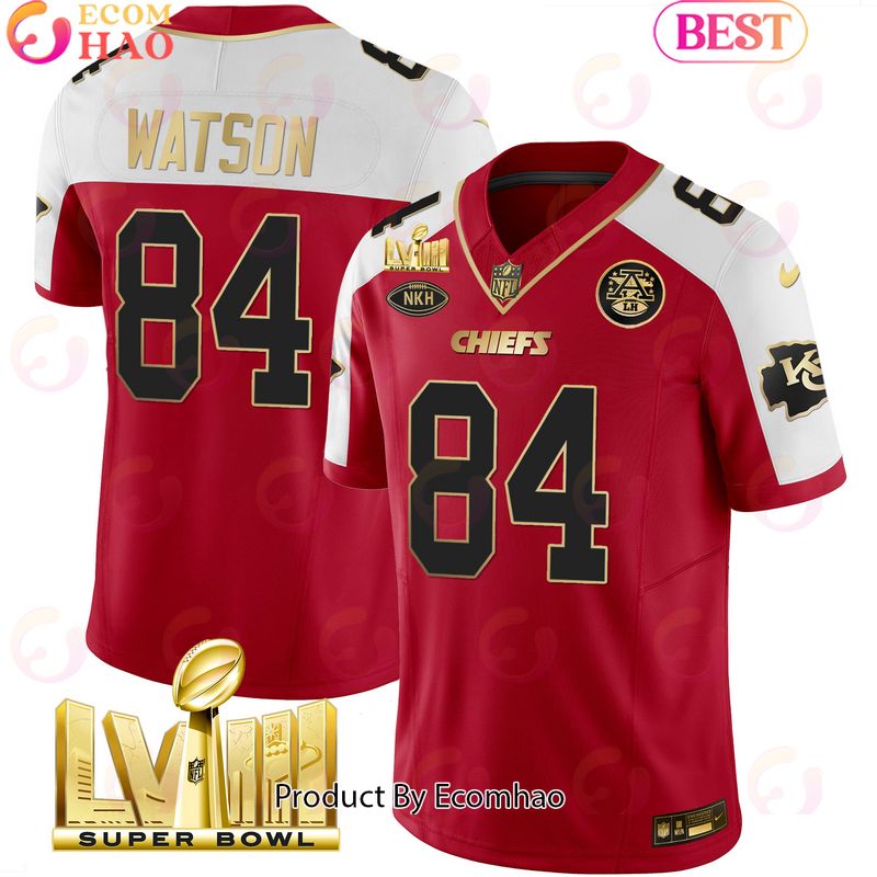 Men’s Chiefs Super Bowl LVIII Justin Watson Red Alternate Football Jersey