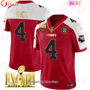Men’s Chiefs Super Bowl LVIII Rashee Rice Red Alternate Football Jersey