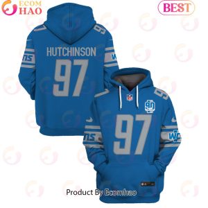 Limited Edition Aidan Hutchinson Detroit Lions Hoodie Jersey