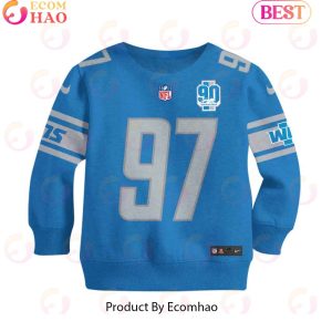 Limited Edition Aidan Hutchinson Detroit Lions Hoodie Jersey Kids