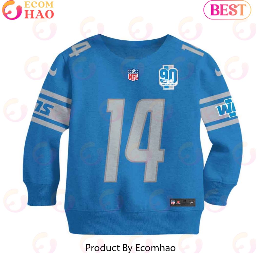 Limited Edition Amon-Ra St. Brown Detroit Lions Hoodie Jersey Kids